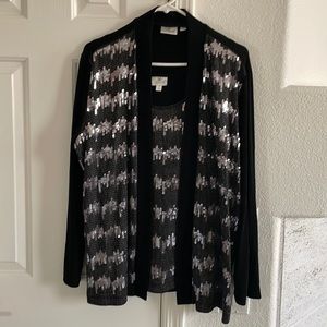 Chico’s Sparkling Jacket & Top